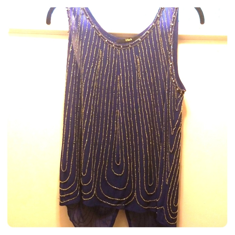 Blue Sequin Top